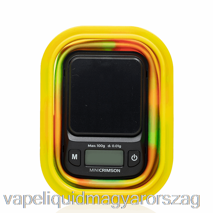 Truweigh Mini Crimson Digitális Mérleg összecsukható Tállal Rasta Bowl Vape Folyadékkal